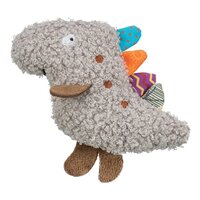 Trixie dino pluche met kattenkruid / catnip grijs