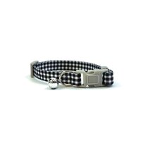 Happy pet tabby patch halsband kat ruit zwart