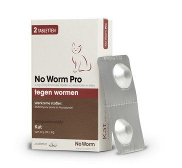 No Worm Pro Kleine Kat & Kitten 0.5 tot 2 kg - 2 tabletten