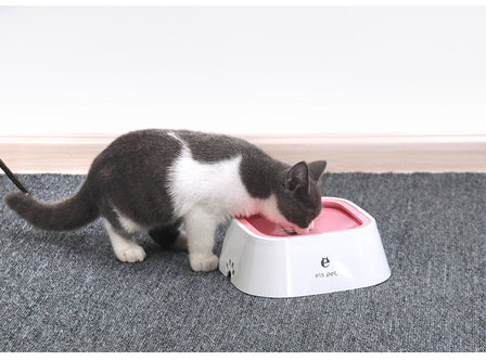 Els Pet - Drinkbak voor Honden GRIJS - Waterbak - Anti Knoei - Verminderd Slobberen - Onderweg 