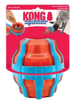 Kong treat spinner voer / snack dispenser oranje / blauw