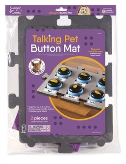 Hunger for words talking pet button mat