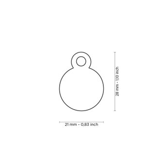 Penning Basic Circle Aluminium Groen - Large