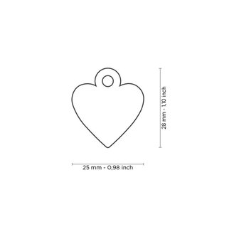 Penning Basic Heart Chrome - Small