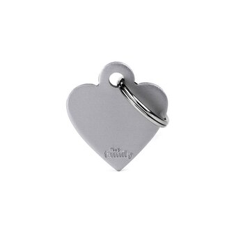 Penning Basic Heart Aluminium Grijs - Small