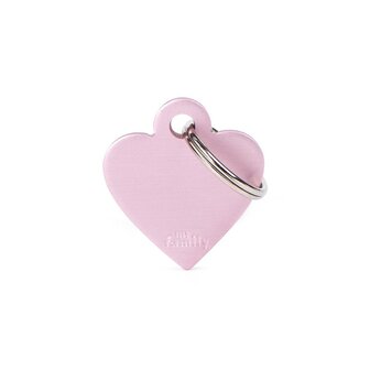 Penning Basic Heart Aluminium Roze - Small