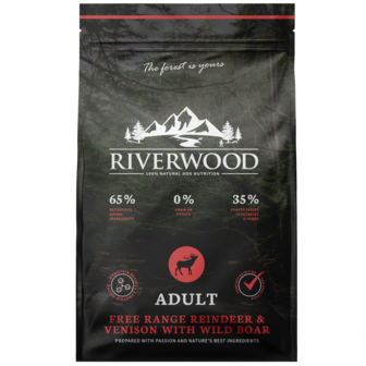 Riverwood Adult Free Range Reindeer &amp; Venison with Wild Boar - 12kg