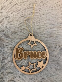 Kerst Ornament Bal - Sterren - Gepersonaliseerd