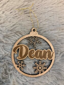 Kerst Ornament Bal - Sneeuwvlokken - Gepersonaliseerd