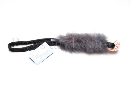 SWAG Plain Sheepskin + Swirl ball S - Sheepskin: Grijs / Handvat: Assorti