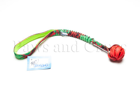 SWAG Bungee Swirl Ball Small - Handvat: Patternz Flame Rood/Groen / Bal: Assorti