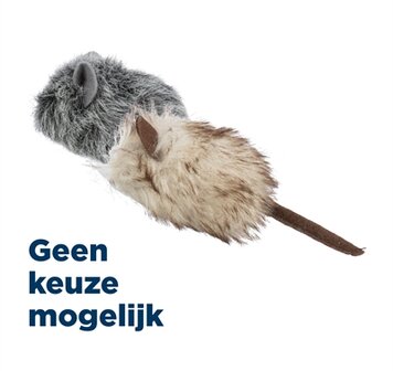 Trixie muis pluche catnip voor katten assorti