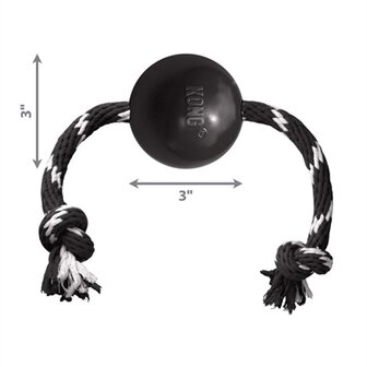 Kong extreme bal met touw zwart / wit