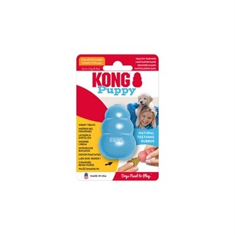 Kong puppy kong rubber roze of lichtblauw assorti