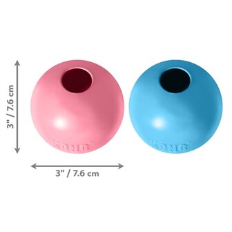Kong puppy ball roze of lichtblauw assorti
