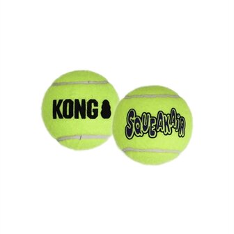 Kong squeakair tennisbal geel met piep