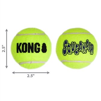Kong squeakair tennisbal geel met piep