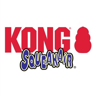 Kong squeakair tennisbal geel met piep