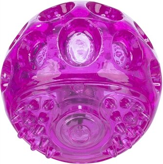Trixie knipperbal zonder geluid drijvend tpr roze