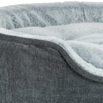 Trixie vital hondenmand lino soft ovaal grijs / lichtgrijs