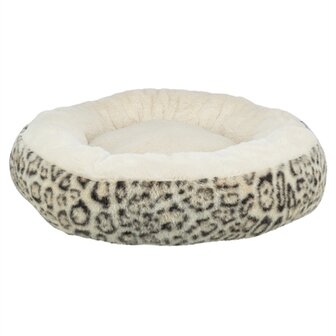 Trixie hondenmand leo soft rond pluche creme / panterprint