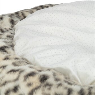 Trixie hondenmand leo soft rond pluche creme / panterprint