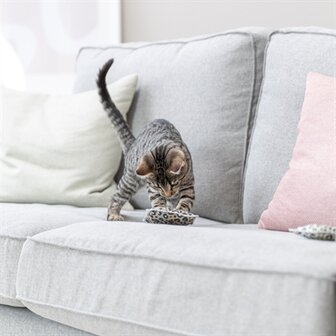 Trixie speelkussen leo panterprint met valeriaan assorti