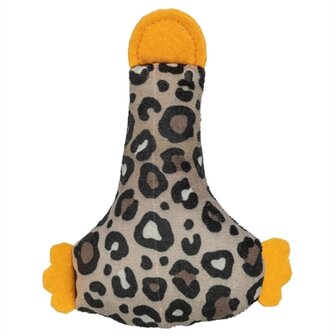 Trixie eend pluche panterprint met kattenkruid / catnip assorti