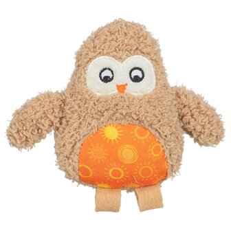 Trixie uil pluche met kattenkruid / catnip bruin
