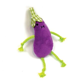 Happy pet tabby patch aubergines met catnip