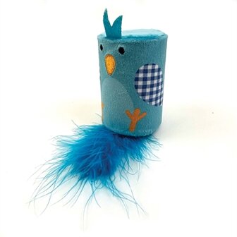 Happy pet tabby patch vogel ratel en roller blauw