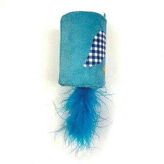 Happy pet tabby patch vogel ratel en roller blauw