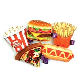 Happy pet tabby patch fast food met catnip assorti