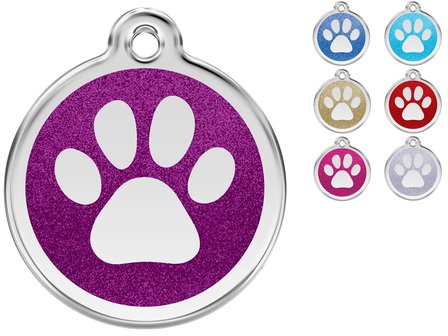 Red Dingo Penning Paw Print Glitter