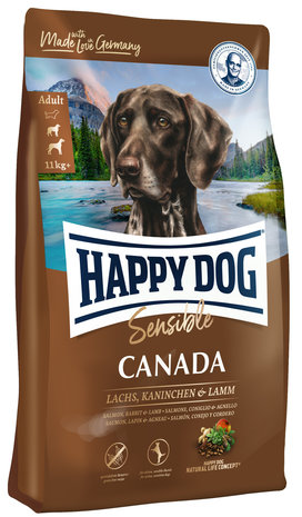 Happy Dog Sensible Canada - Zalm & Konijn & Lam - 12,5 kg
