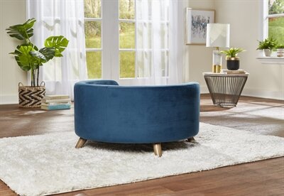 Enchanted hondenmand / sofa rosie peacock blauw