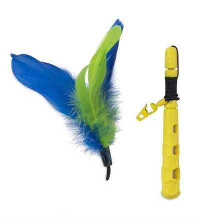 Jw cat telescopic flutter-ee feather kattenhengel