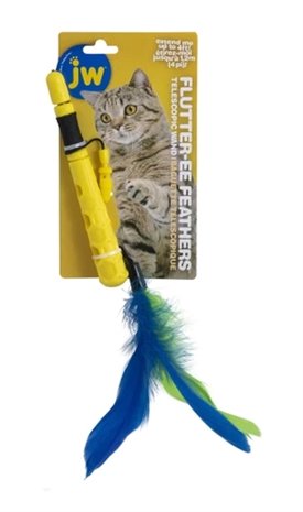 Jw cat telescopic flutter-ee feather kattenhengel