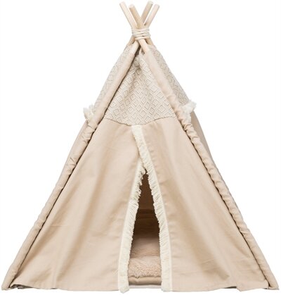 Trixie kattenmand tipi boho beige