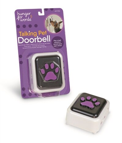 Hunger for words talking pet doorbell