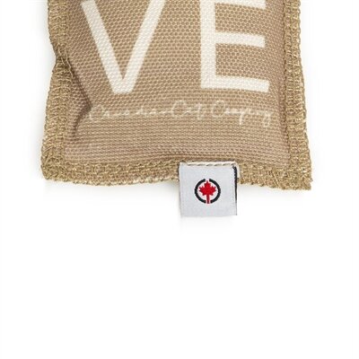 Canadian cat speelkussen love met catnip bruin / beige