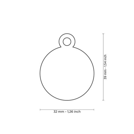 Penning Basic Circle Chrome - Large