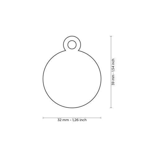 Penning Basic Circle Chrome - Large
