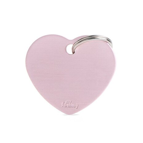 Penning Basic Heart Aluminium Roze - Large