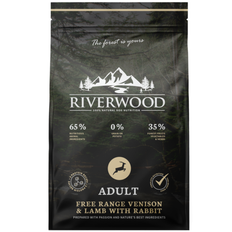 Riverwood Adult Free Range Venison & Lamb with Rabbit - 12kg