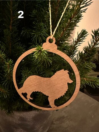 Kerst Ornament Bal - Shetland Sheepdog - Gepersonaliseerd