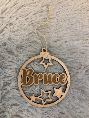 Kerst Ornament Bal - Sterren - Gepersonaliseerd