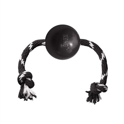 Kong extreme bal met touw zwart / wit