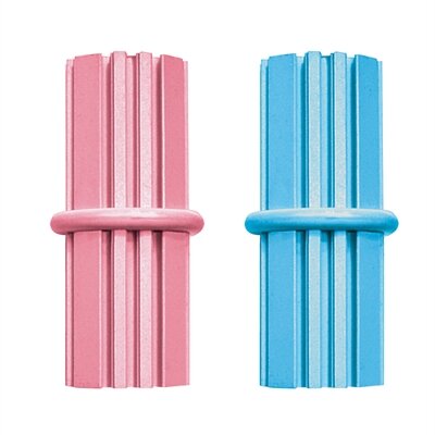 Kong puppy teething stick roze of lichtblauw assorti