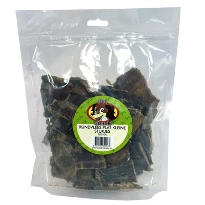 Petsnack rundvlees plat kleine stukjes